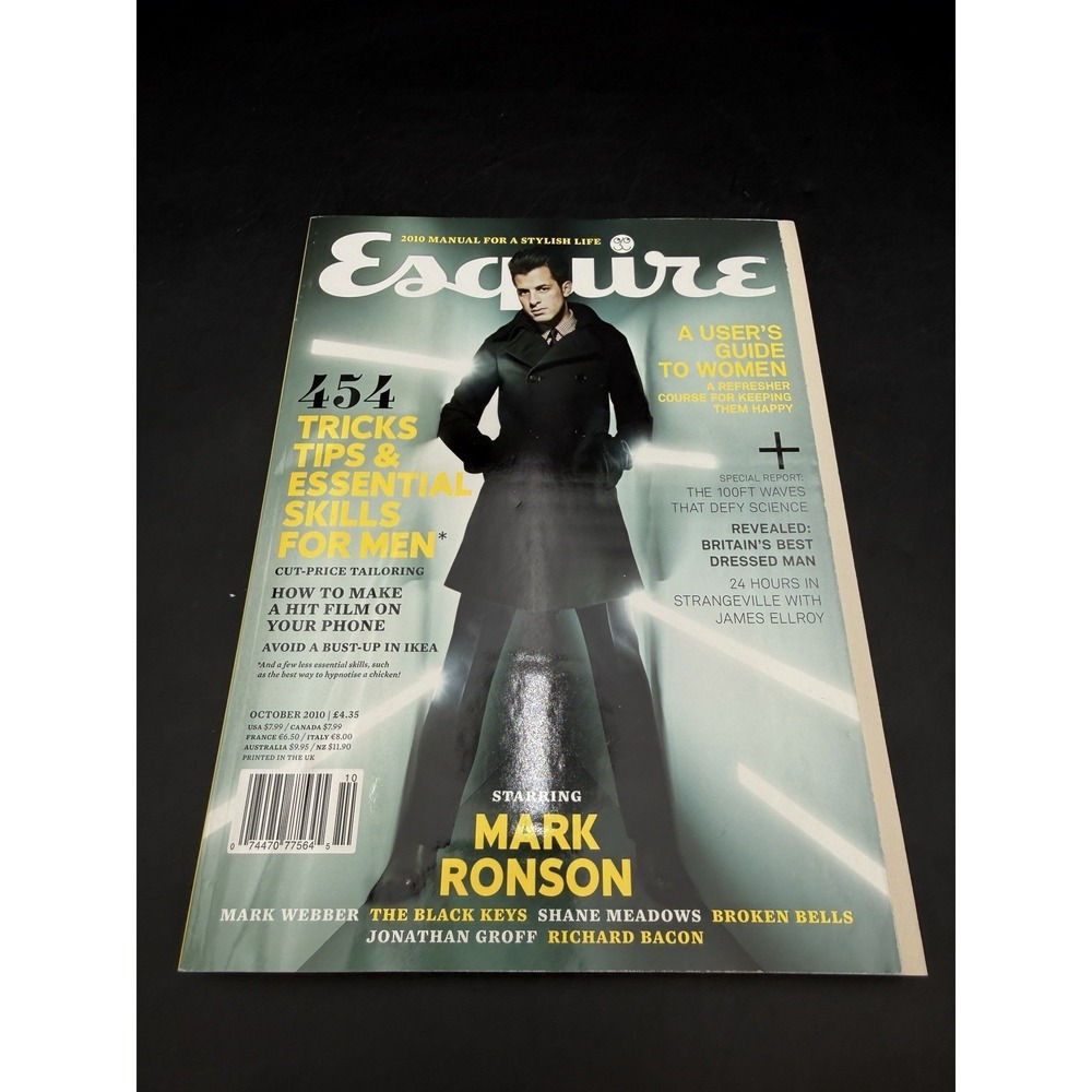 2010 OCTOBER ESQUIRE UK EDITION MAGAZINE -‎ MARK RONSON COVER